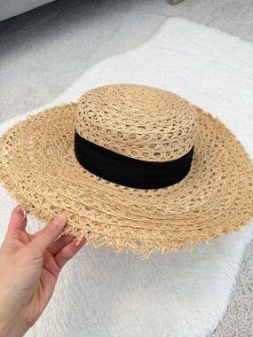 Brand new Straw Sun Hat with Black Band